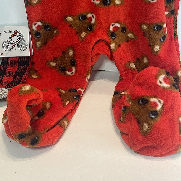 NEW RUDOLPH RED NOSED REINDEER 2 PIECE SET 6 MONTHS SUPER SOFT - Picture 6 of 12